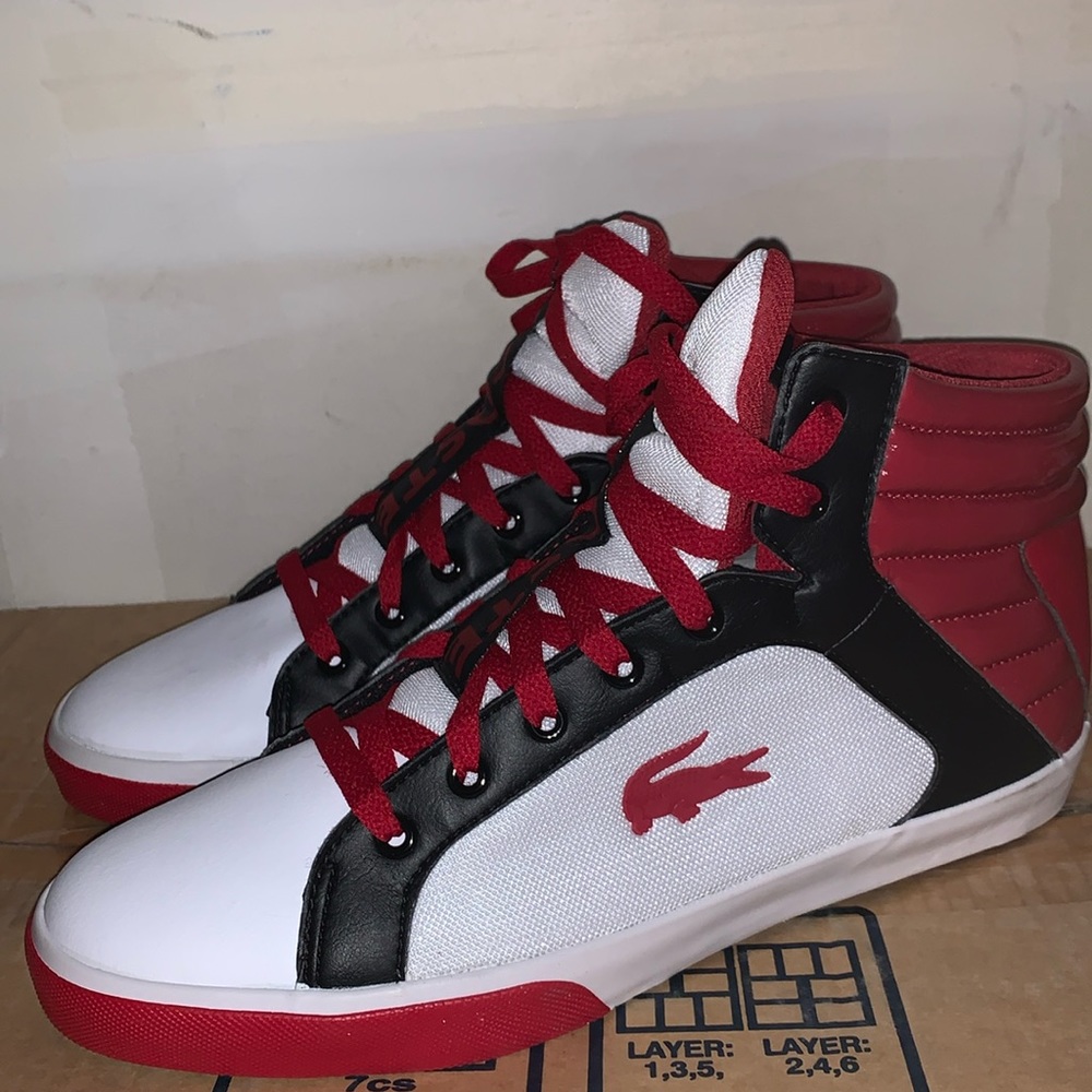 Lacoste high cut shoes size 11 lacoste